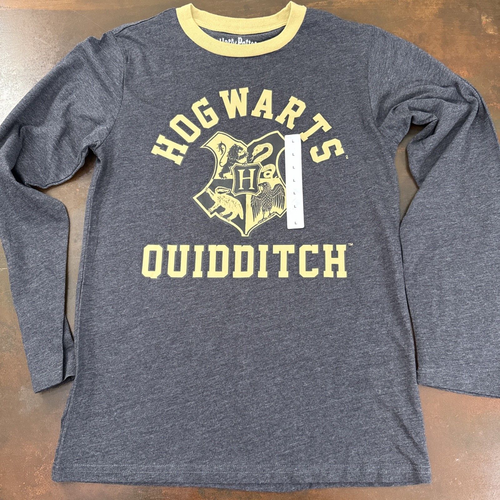 Harry Potter Hogwarts Quidditch Graphic Long Sleeve Crew Neck Tshirt Youth Large — image 2 of 8
